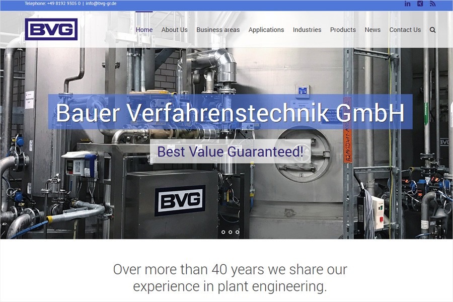 BVG new website
